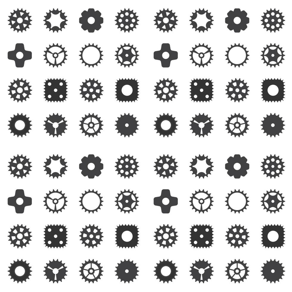 Machine Gear Wheel Cogwheel seamless pattern. vector