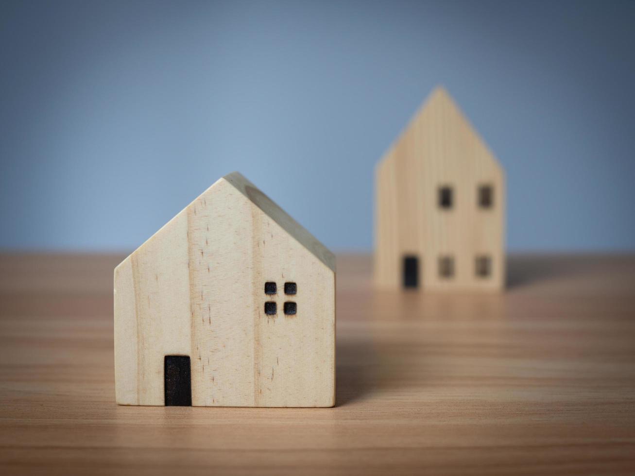 Two wooden houses. photo