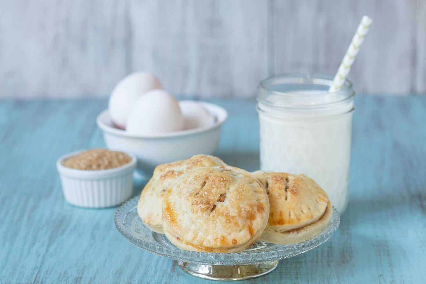 Apple Hand Pies With Milk and Eggs and Raw Sugar photo