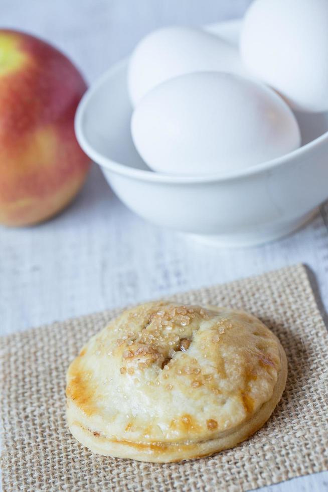 Apple Caramel Hand Pie With Eggs photo