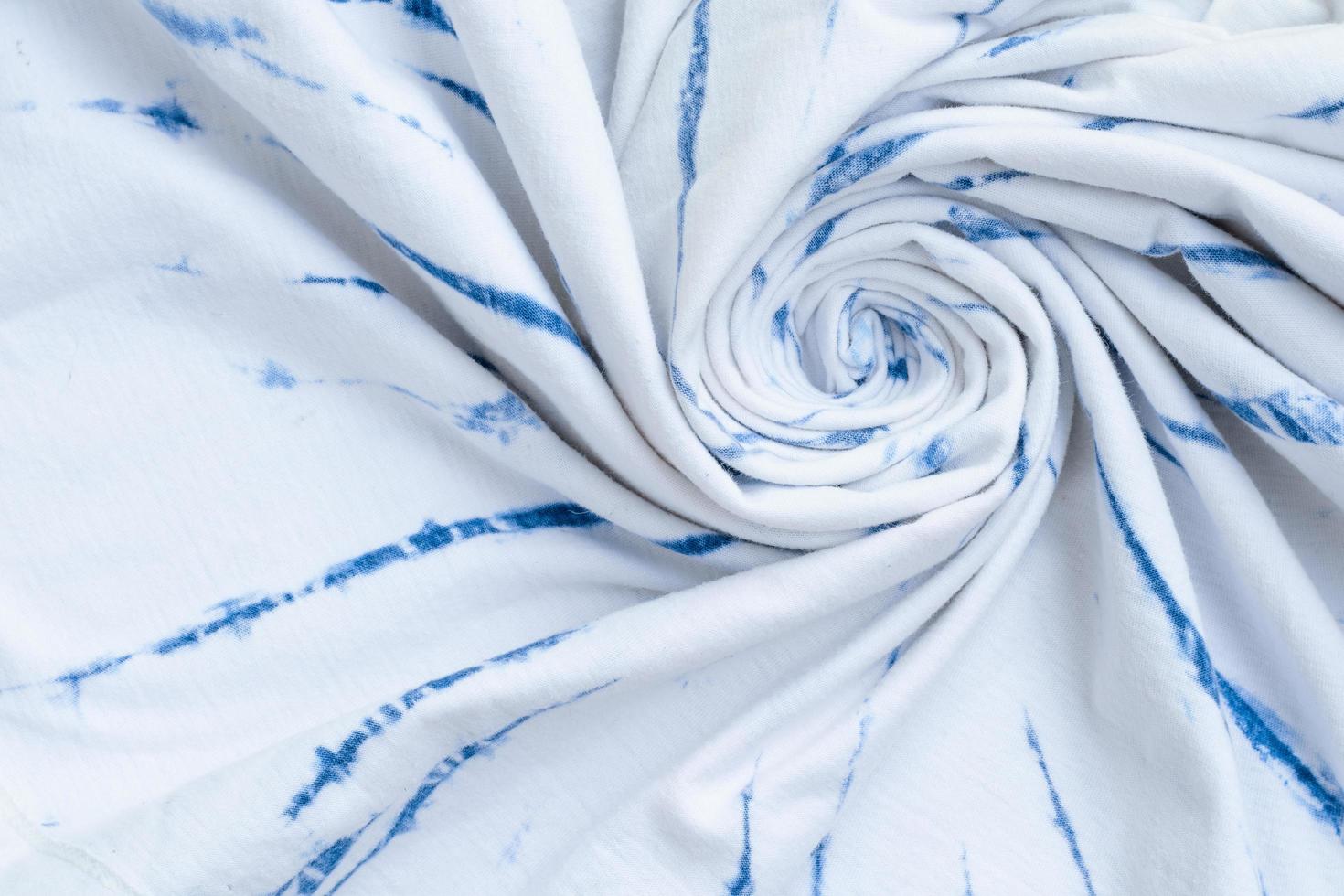 Tie Dye Swirl Design Bright Blue. photo