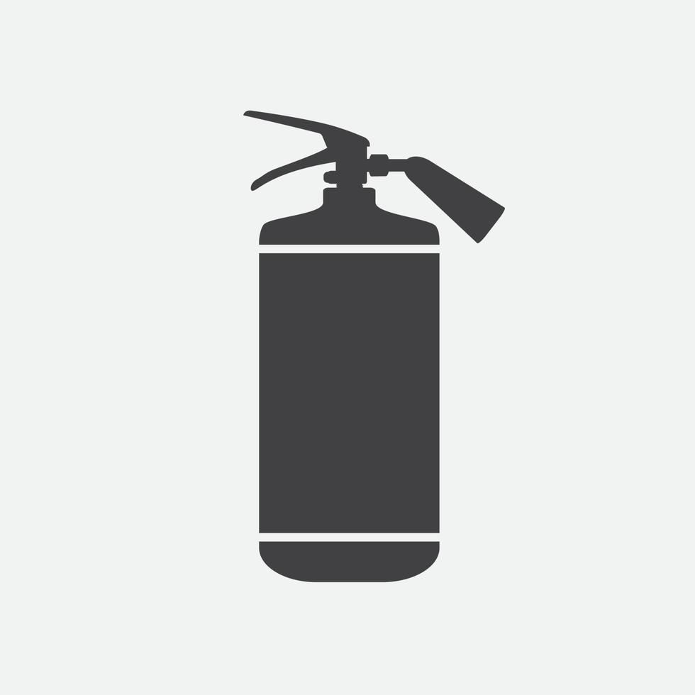 Flat Fire Extinguisher Icon with Place for Inscription. vector