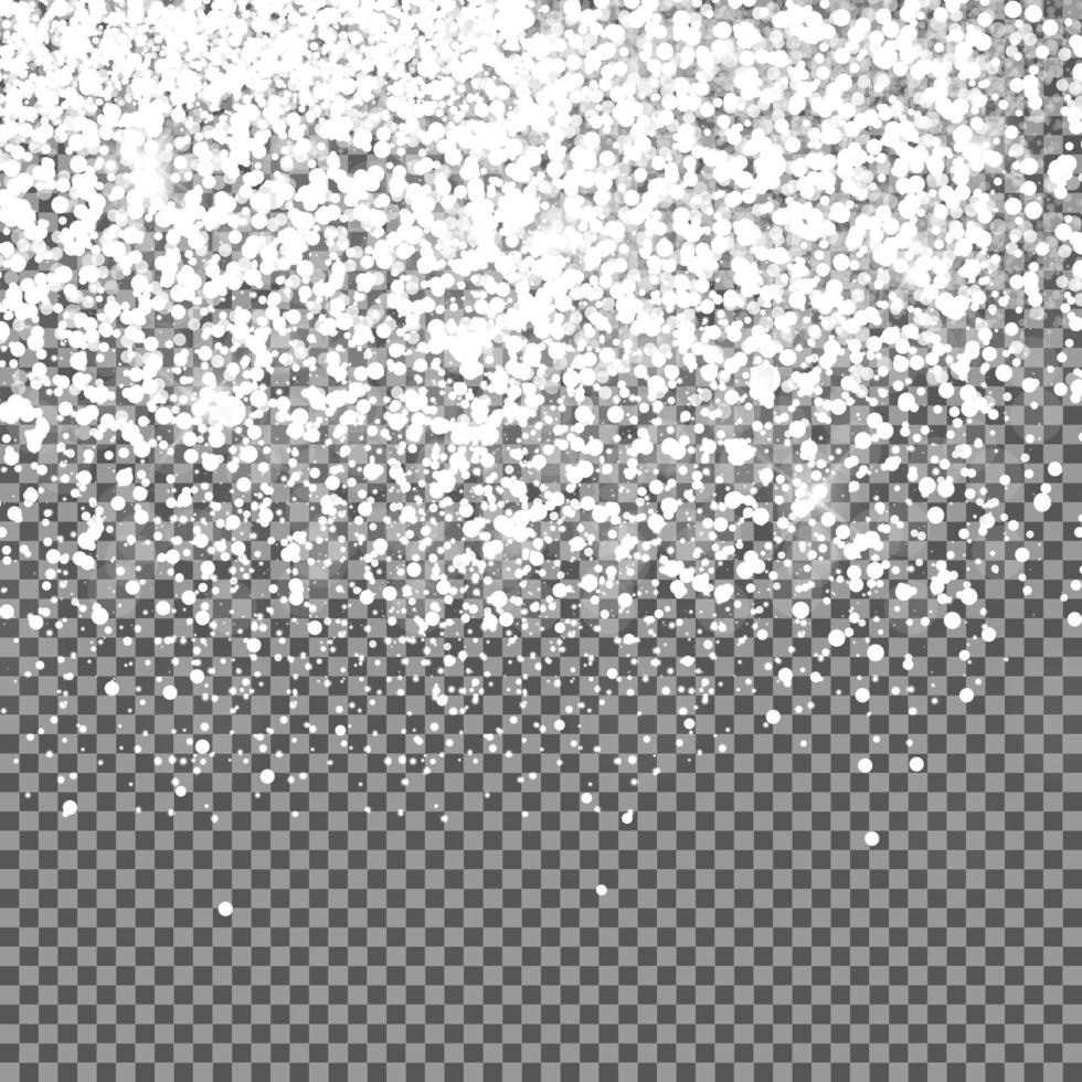 Falling Shining Snowflakes and Snow vector