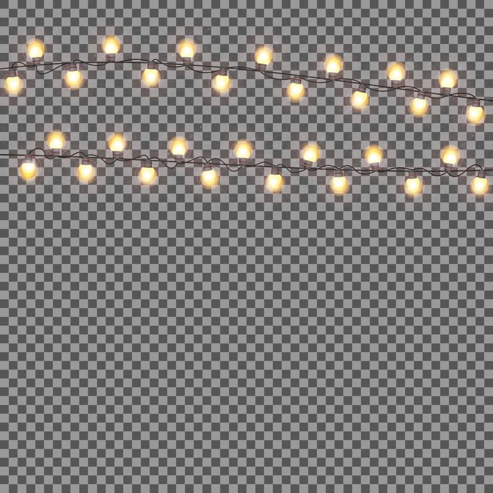 Shining Garland with Light Bulb vector