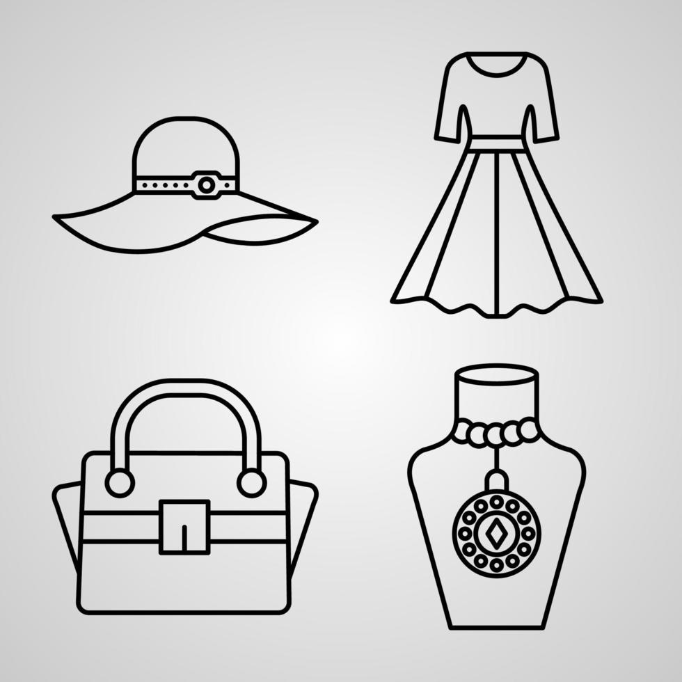 conjunto de iconos de belleza y cosmética vector