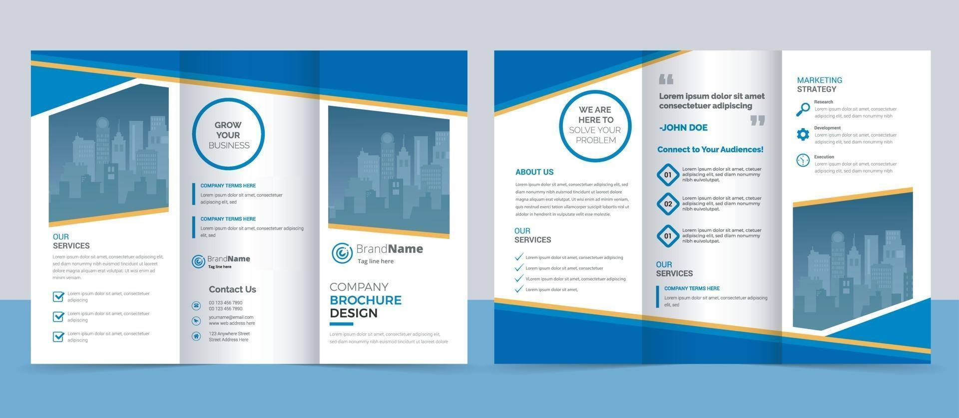 Creative modern trifold brochure template vector