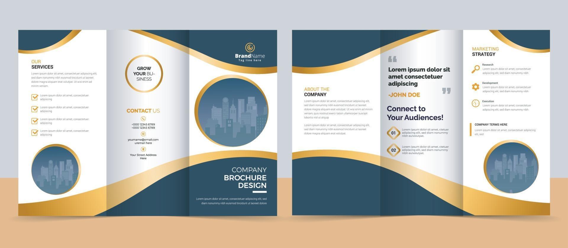 Creative modern trifold brochure template vector