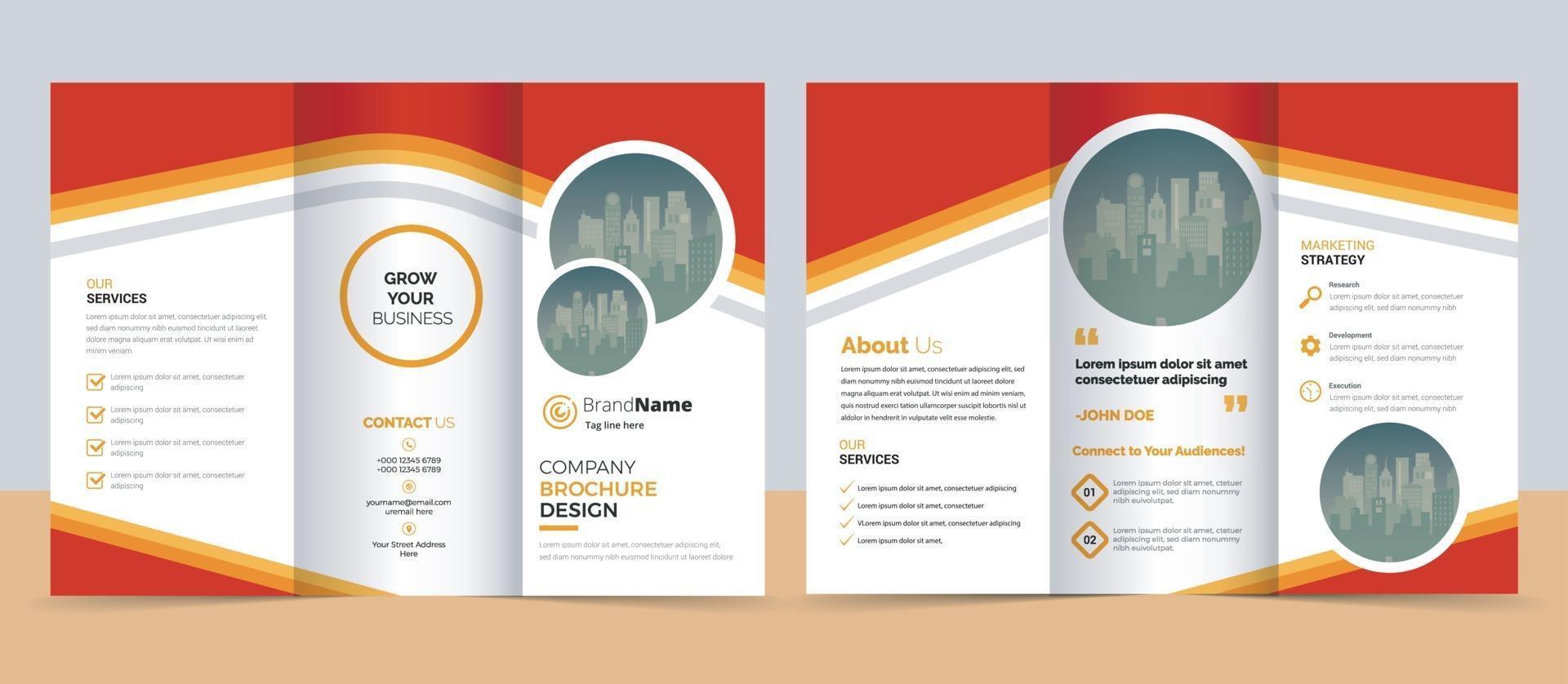 Creative modern trifold brochure template vector