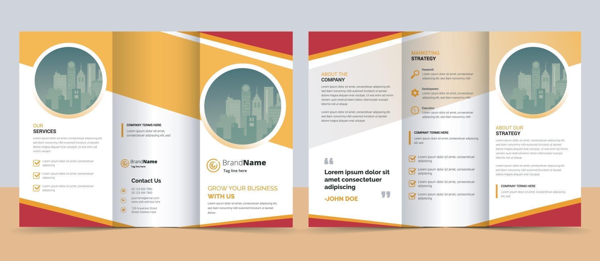 Creative modern trifold brochure template vector