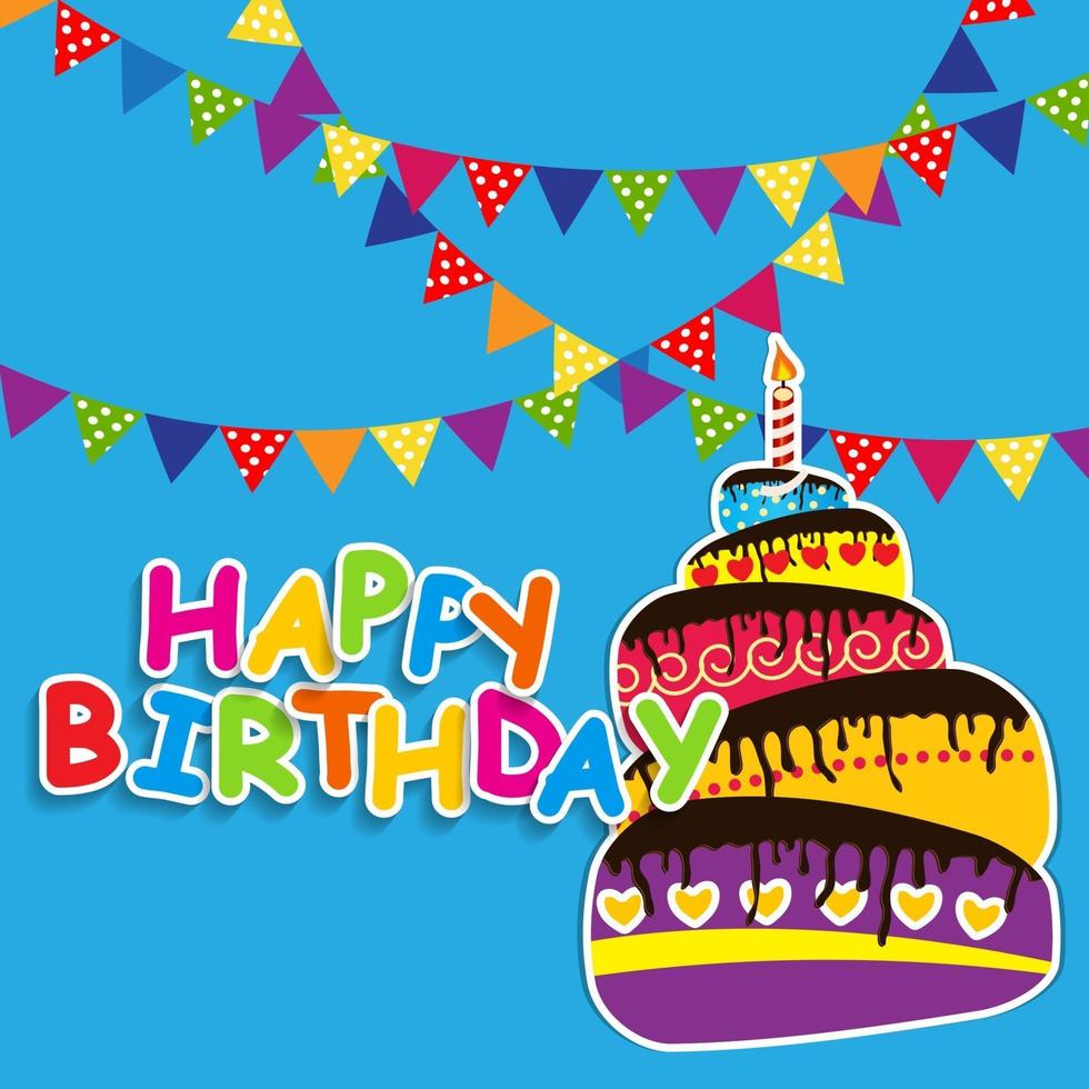 Party Background with Flags Vector Illustration
