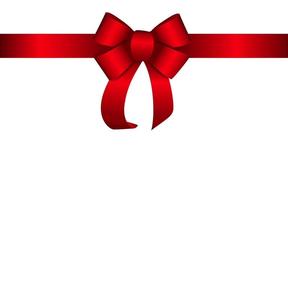 Red Gift Ribbon. Vector illustration