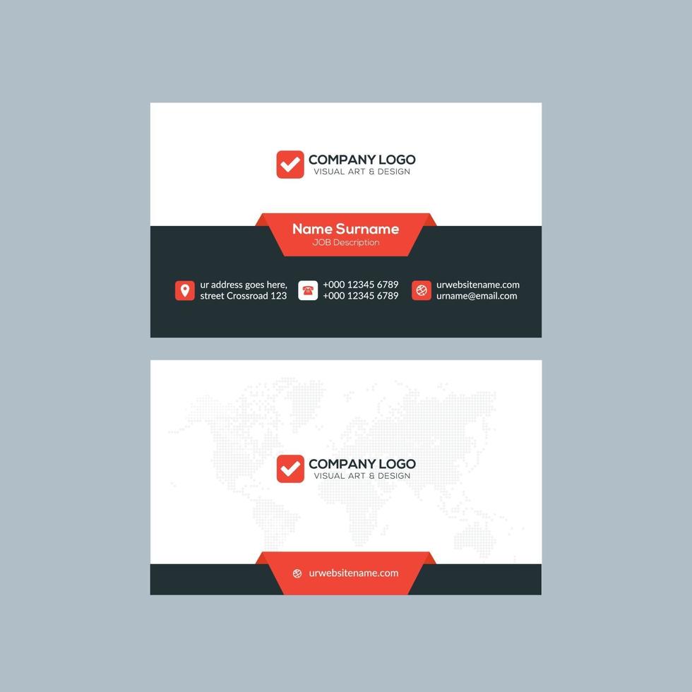 Free Business Card Template design vector