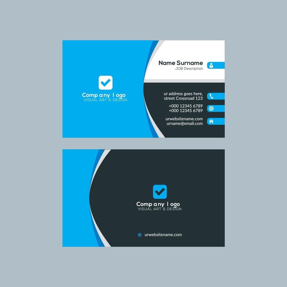 Free Modern Creative and Clean Business Card Template vector