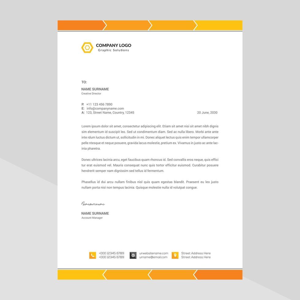 Elegant letterhead template design in minimalist style Free Vector