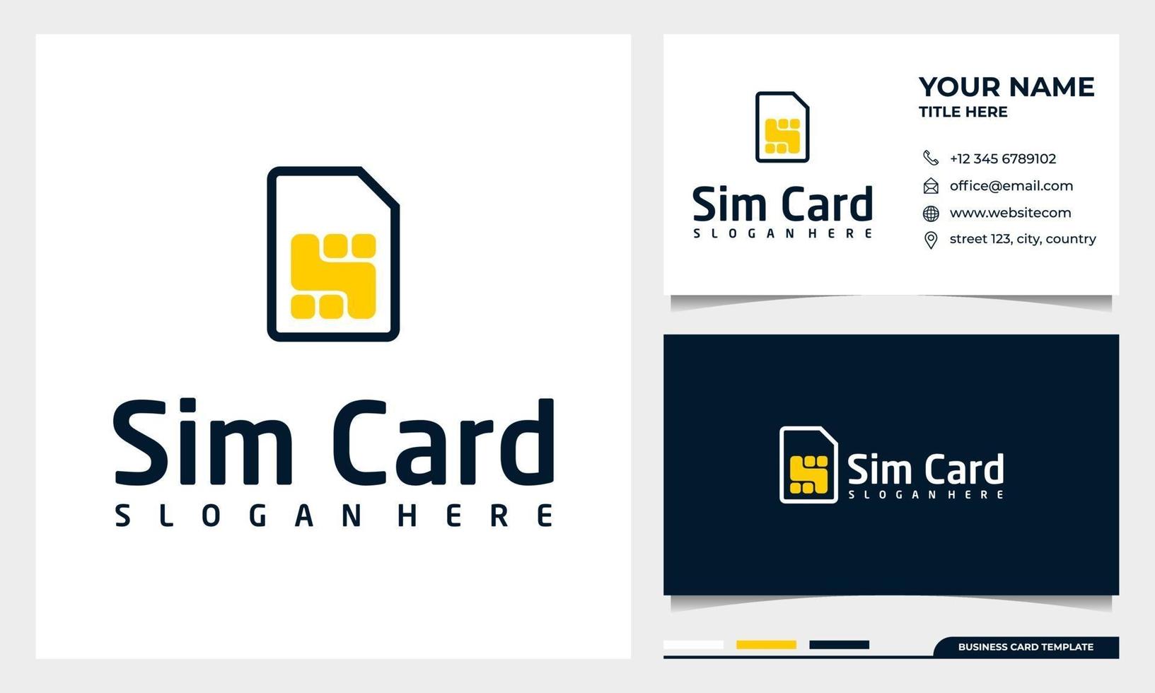 Icono de línea de tarjeta SIM, signo de vector de contorno de logotipo con tarjeta de visita