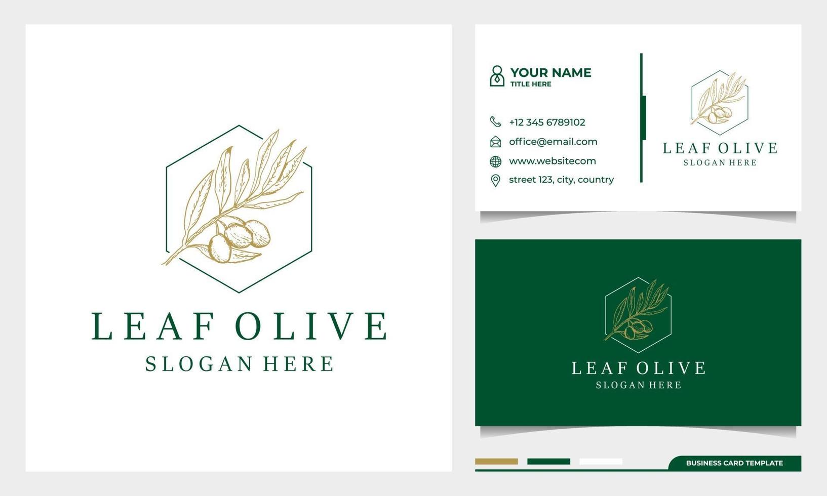 Hand drawn label of extra virgin olive oil logo design template vector