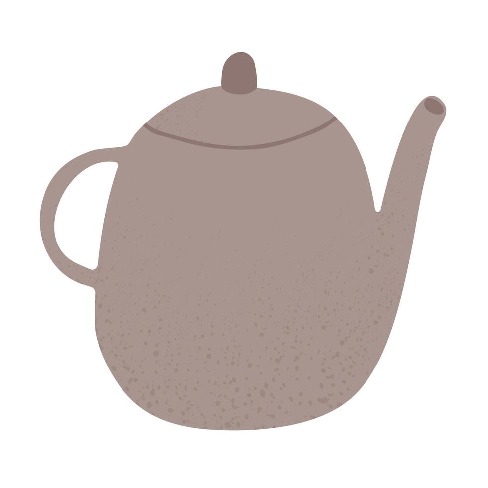 Beautiful teapot for brewing tea and boiling water vector