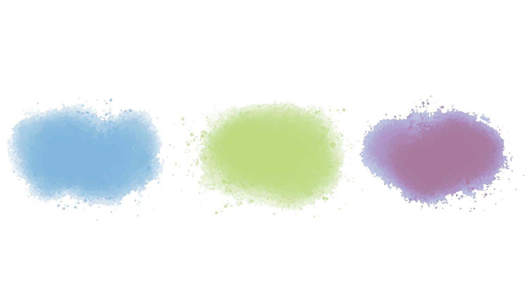 Round multicolored watercolor spots. watercolor stains vector