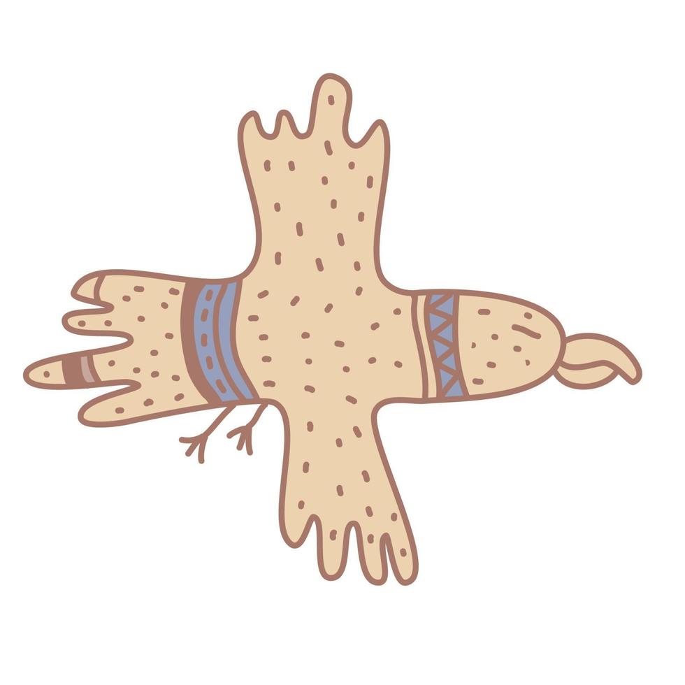 águila de dibujos animados lindo en diseño scandi de vivero vector