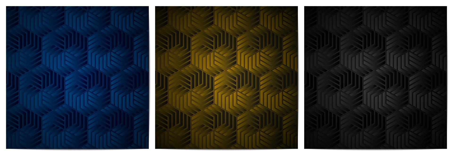 Geometric pattern dark background with polygonal shape vector