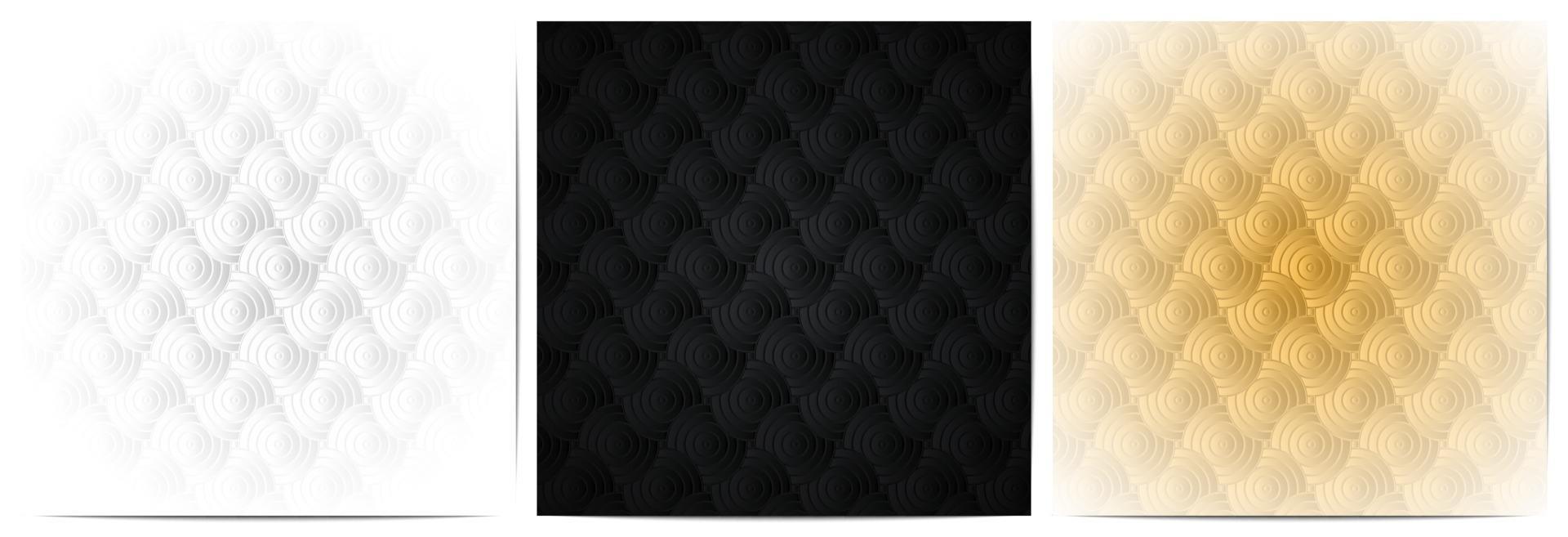Japanese pattern circle overlapping traditional background vector