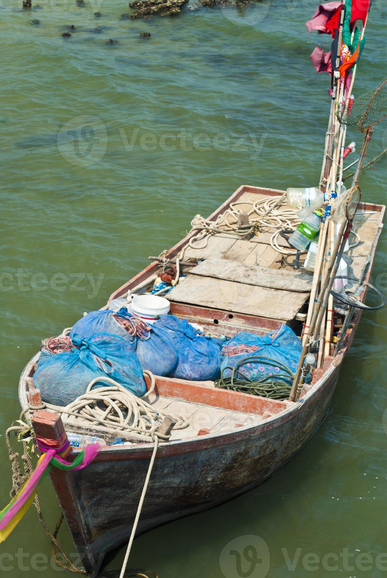 An Old wooden Fishing boat 3365690 Stock Photo at Vecteezy