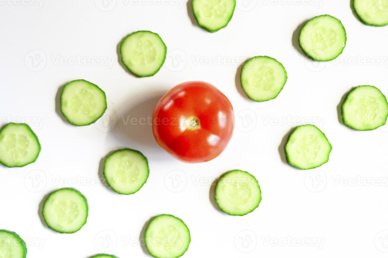 rodaja de pepino de comida foto