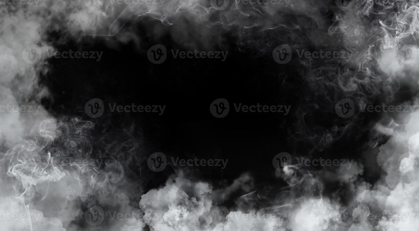 humo del marco en negro foto