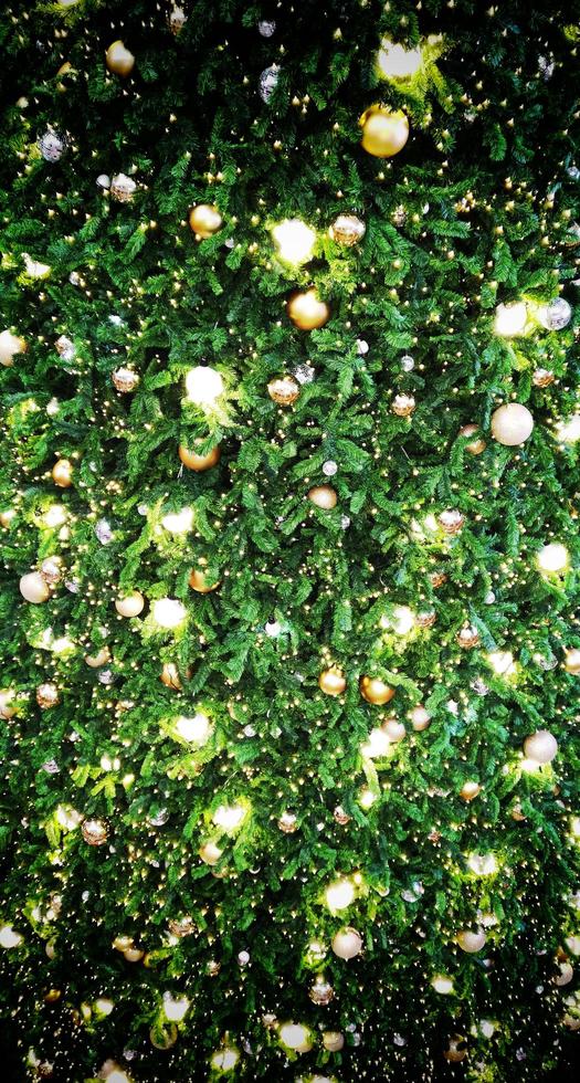 Christmas Tree Background Texture. Hanging decoration. photo
