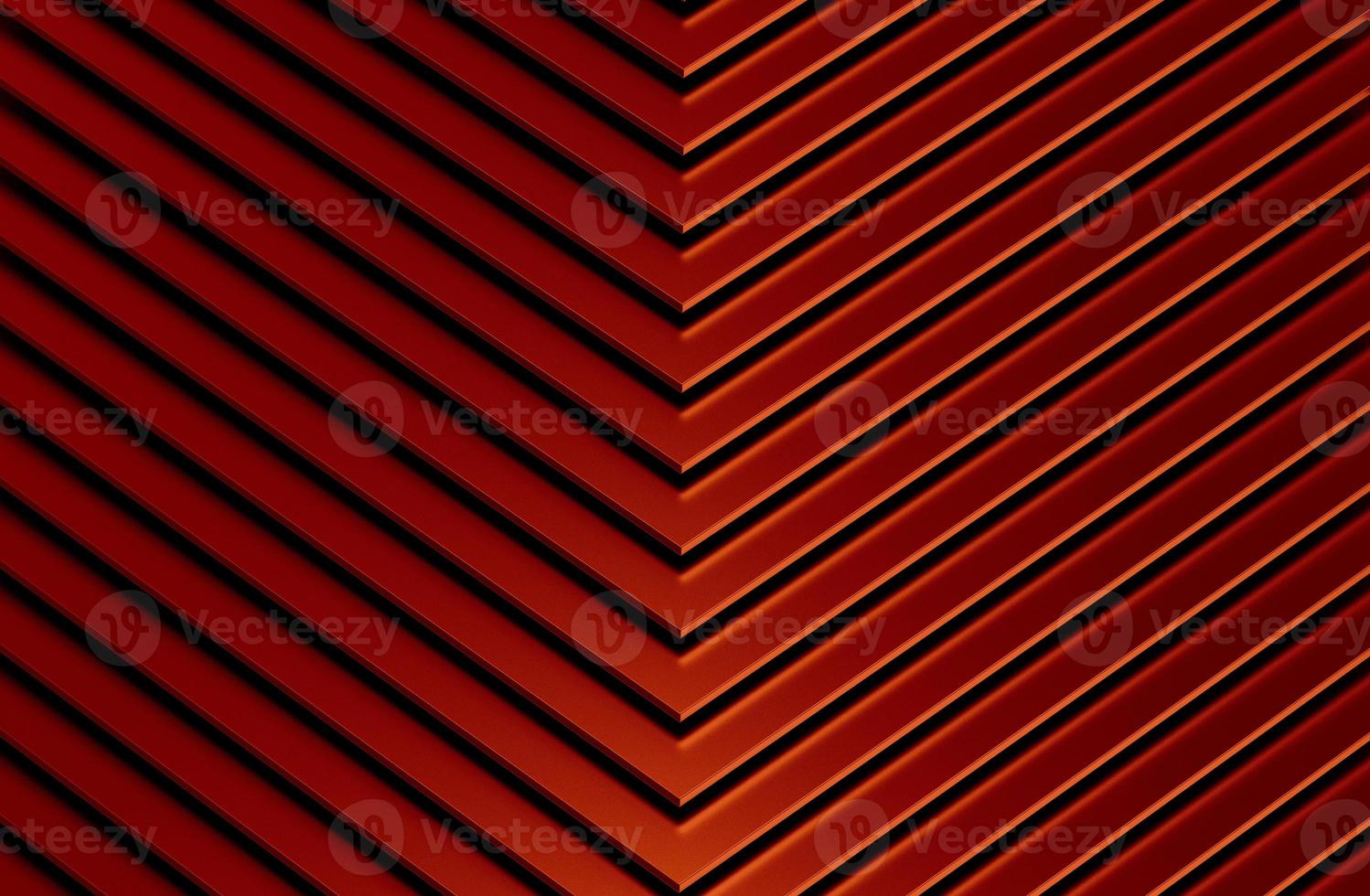 el fondo abstracto del modelo del metal rojo. Ilustración 3D. foto