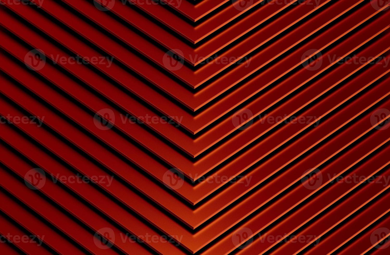 The abstract red metal pattern background. 3D illustration. photo