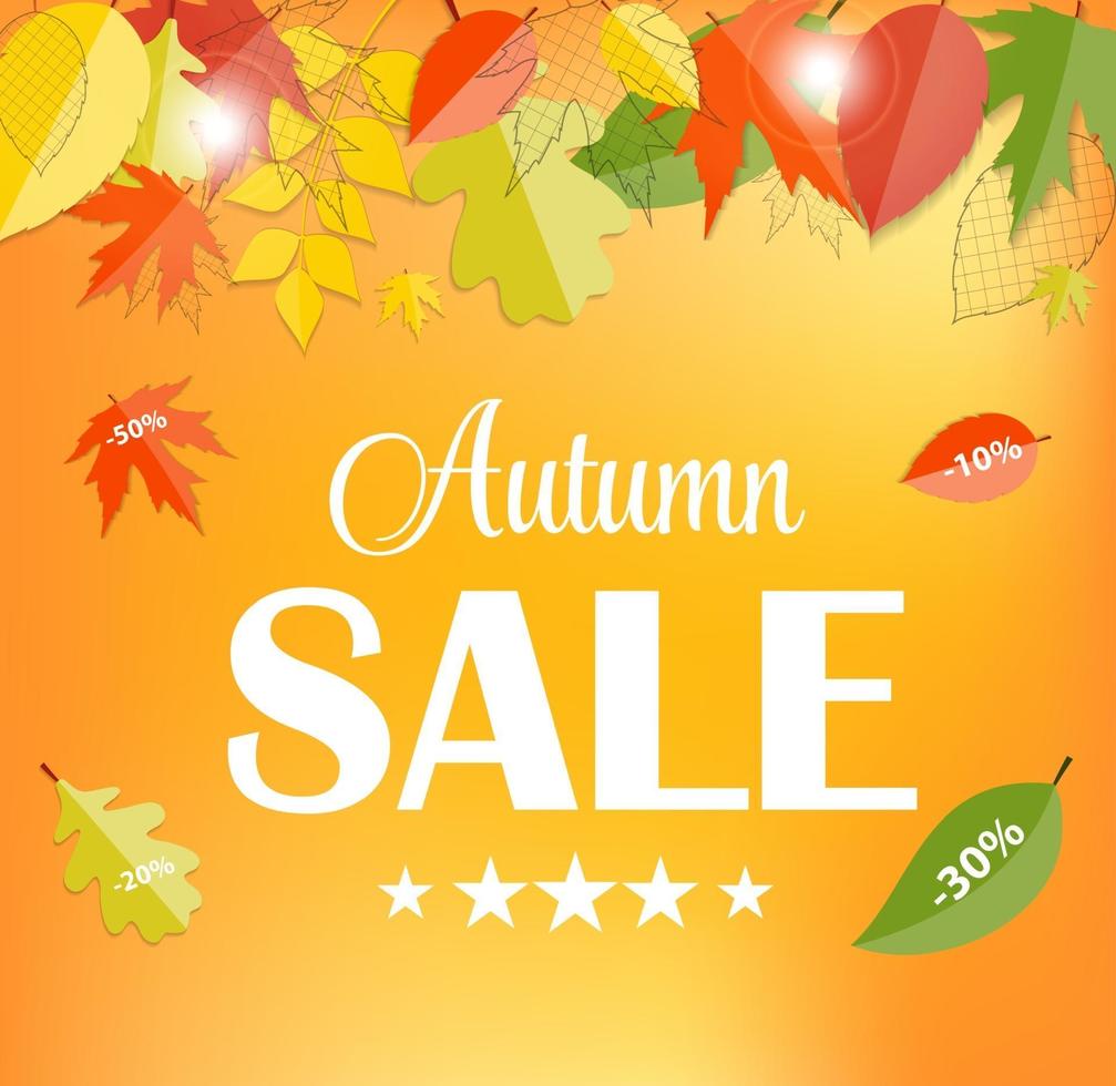 Autumn Sale Concept vector