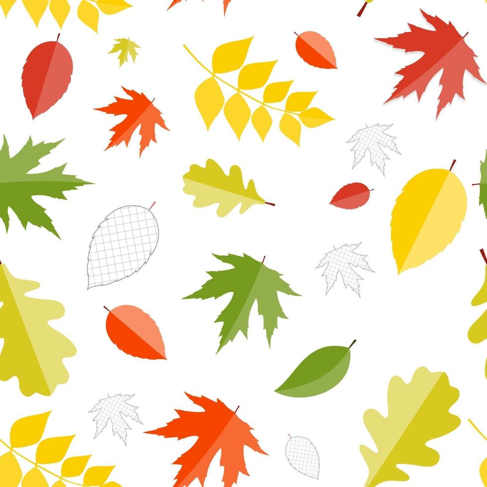 otoño brillante hojas naturales de fondo transparente. vector