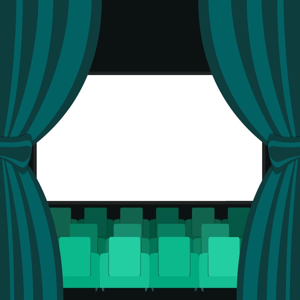 Abstract Cinema Flat Background. Vector Illustration