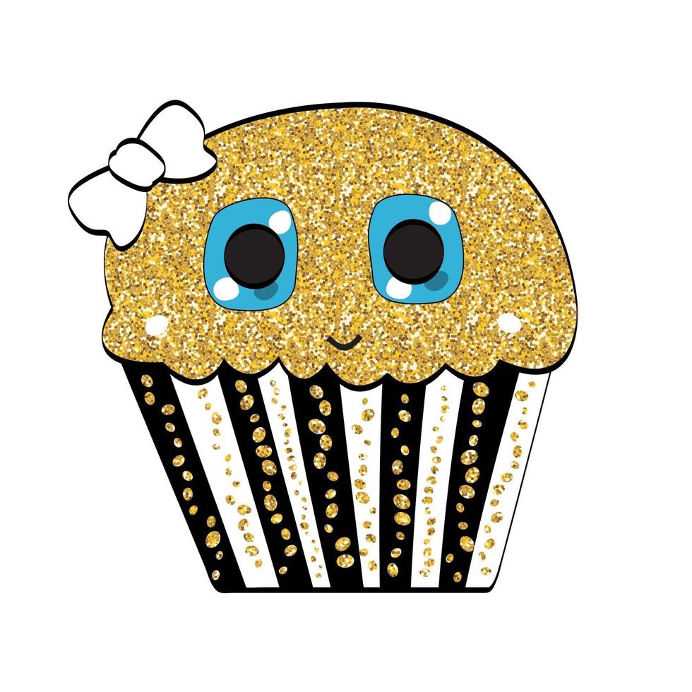 Sweet Tasty Cupcake Vector Illustration