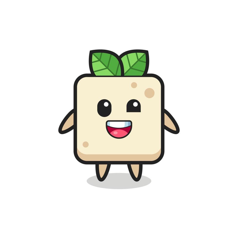 illustration of an tofu character with awkward poses vector