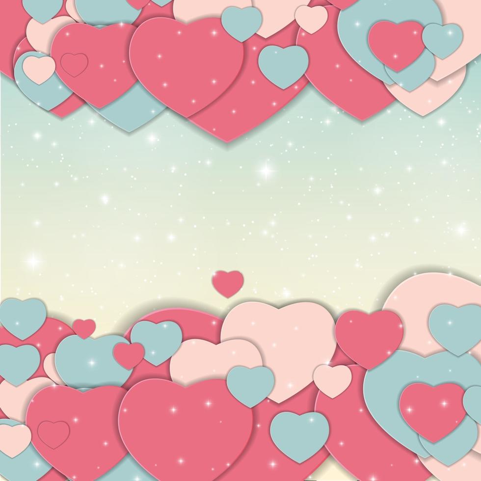 St Valentine's Day Greeting Card Vector Illustration