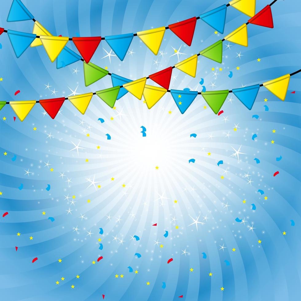 Party Flag Background Vector Illustration.