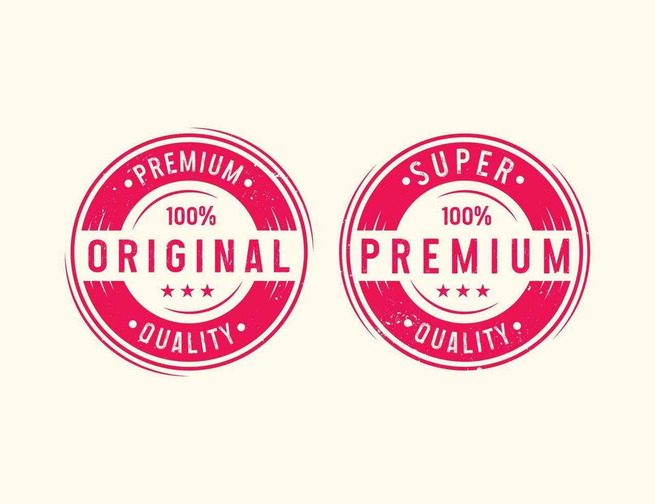 Original and premium distressed stamp for product or apparels vector