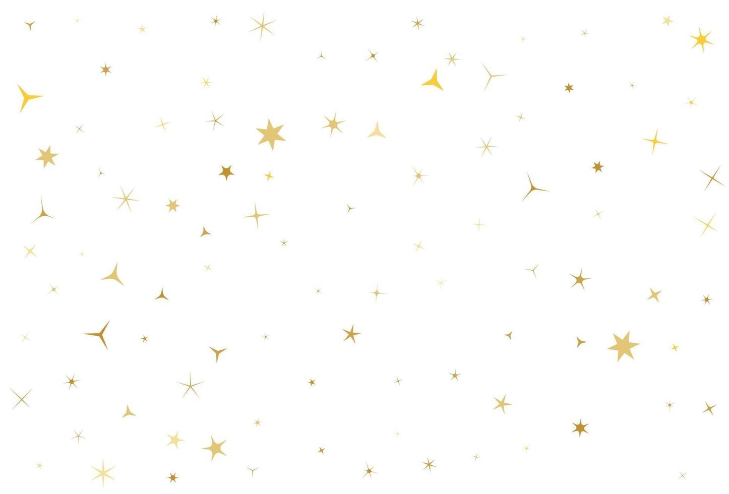 Gold stars on white background. vector