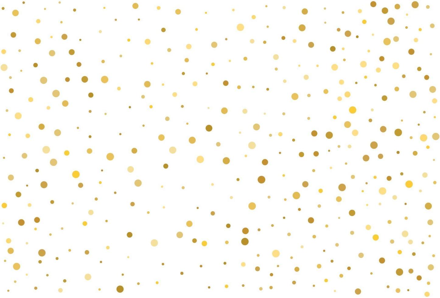 Gold glitter classic circle confetti background. vector