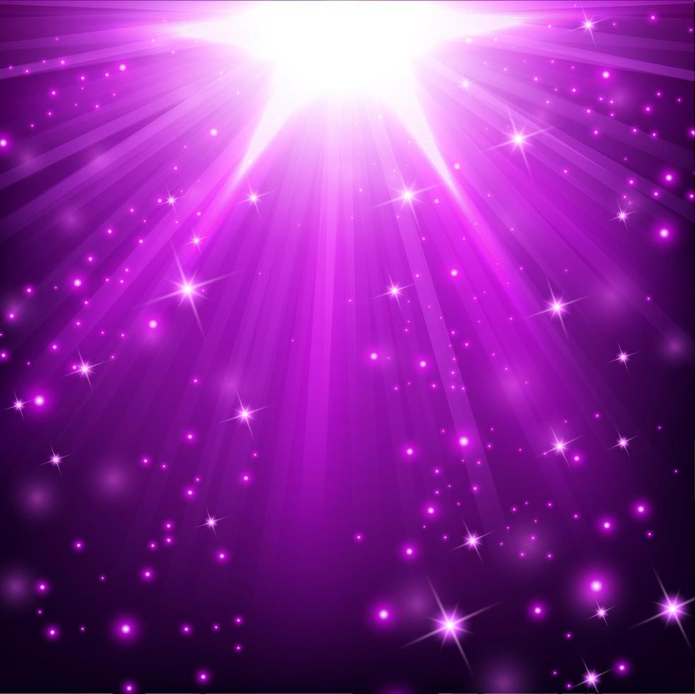 luces violetas que brillan con destellos, ilustración vectorial vector