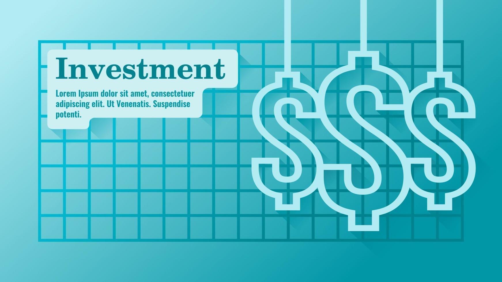 Money Investment Business Presentation Template vector