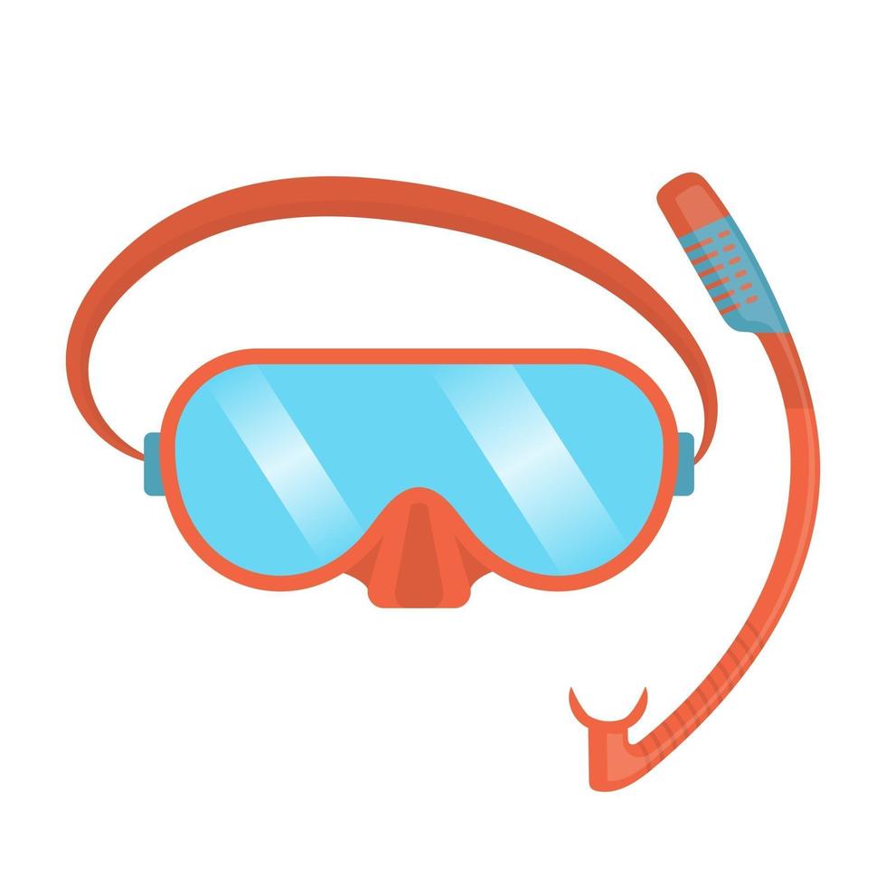 Scuba mask and snorkel isolated on white background vector