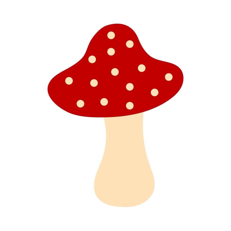 seta amanita en estilo dibujado a mano vector