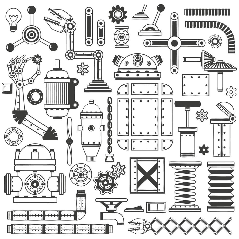 Spare parts collection vector