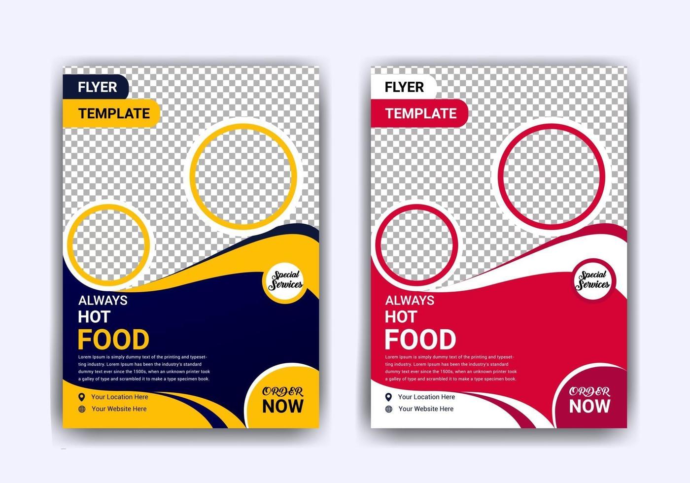 Restaurant flyer template vector