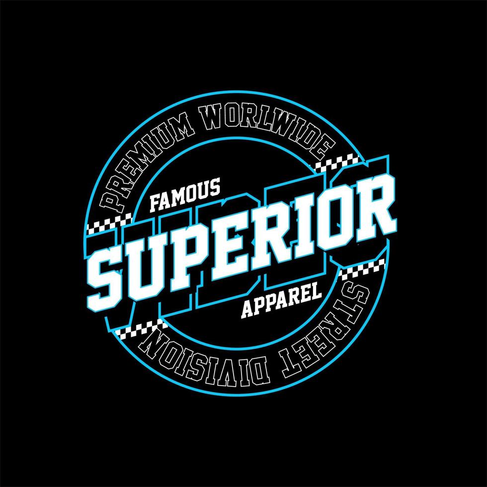 superior vibes famous apparel simple vintage vector