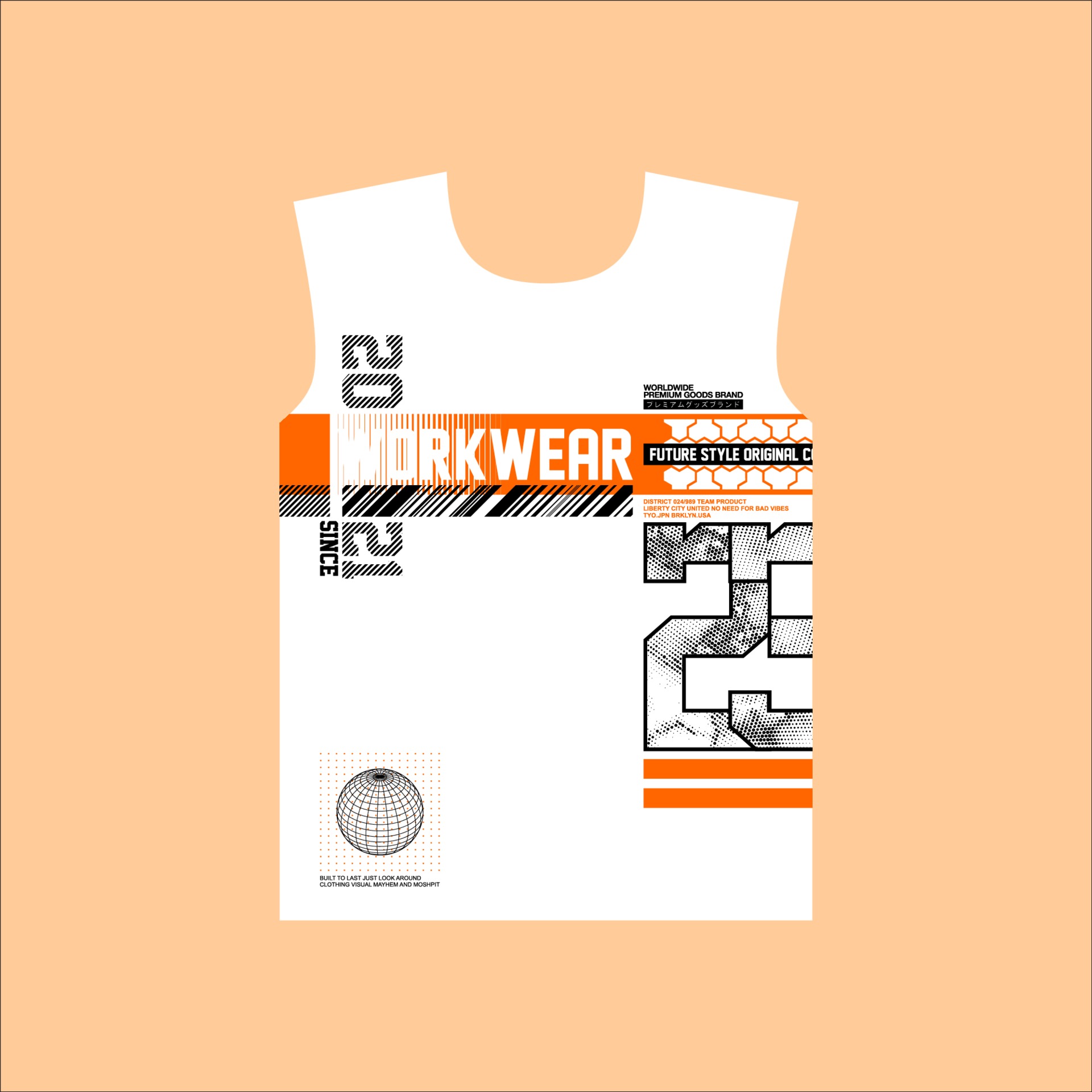 workwear 23 future style tshirt design 3367324 Vector Art at Vecteezy