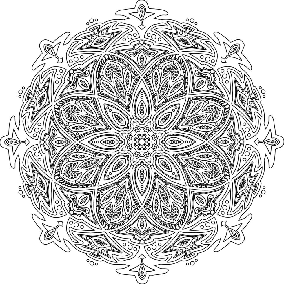 Mandala for yoga hand drawn spirit logo ornament vector